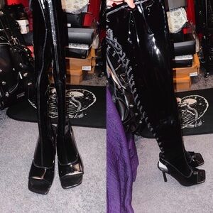 Steve Madden Patent Leather Knee-High Boots (sold out)